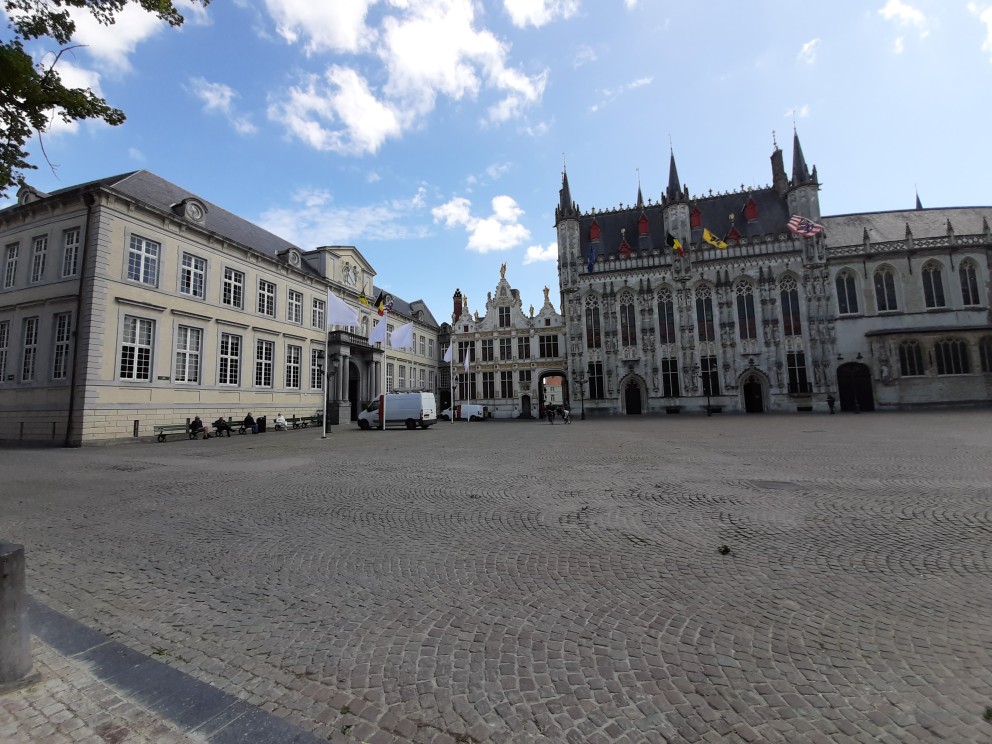 Architecturale verlichting van het stadhuis
